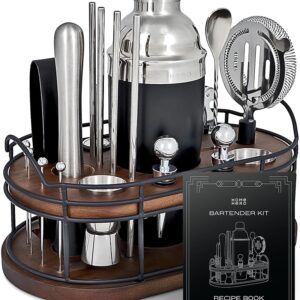 22-Piece Bar Set, Cocktail Shaker, Bartender Kit - Cocktail Kit, Bar Accessories for The Home Bar Set, Cocktail Shaker Set, Cocktail Set, Bar Tools, Bartender Set, Bar Kit,...