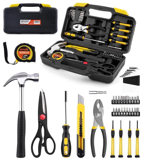 40-Piece Tool Set - General Household Hand Tool Kit with Plastic Toolbox Storage Case…