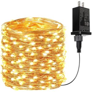 66Ft 200 LED Fairy Lights Plug in, Waterproof String Lights Outdoor 8 Modes Christmas Lights Bedroom Decor, Twinkle Lights for Girl's Room Garden Halloween Christmas Decorations...