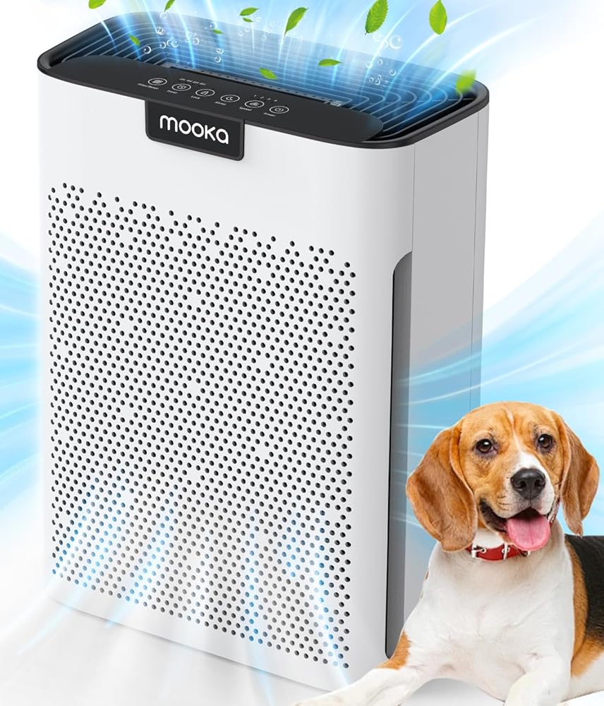 Air Purifiers for Home Large Room 2000 Ft² with Washable Filters, Fragrance Sponge, MOOKA H13 HEPA Filter Pet Air Purifier for Bedroom, Air Cleaner for Smoke Dust Pollen Pets...