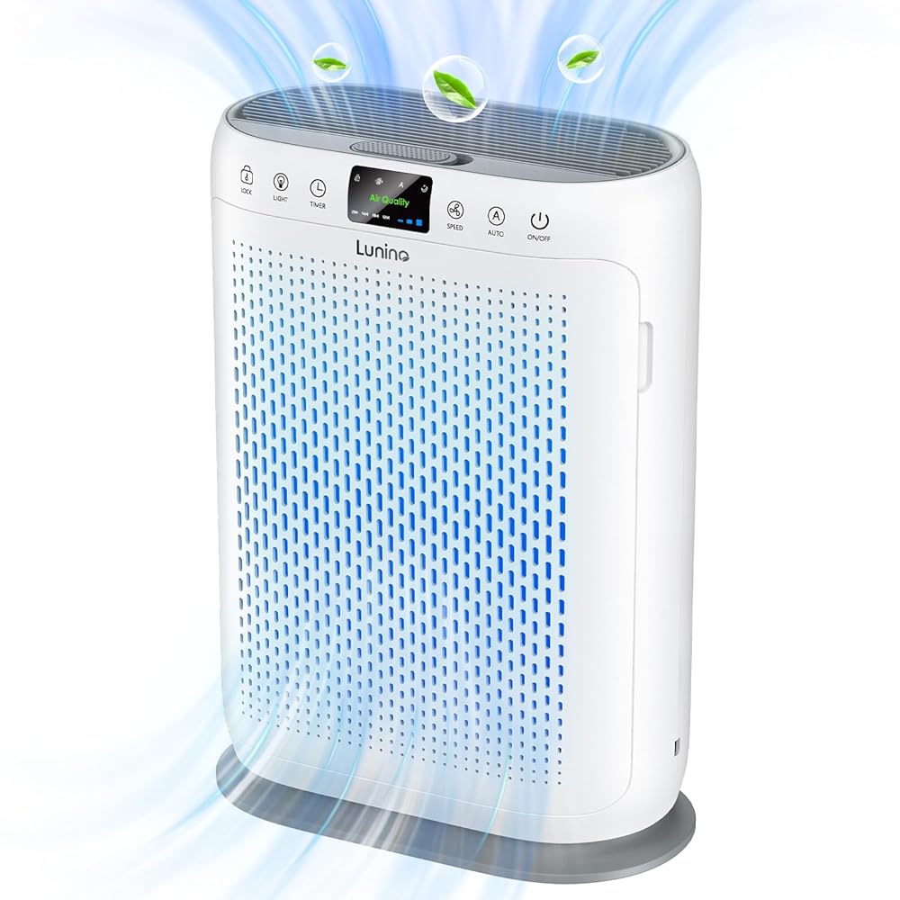 Air Purifiers for Home Large Room up to 1740sq.ft, LUNINO H13 HEPA Air Filter with PM 2.5 Display Air Quality Sensors, Aromatherapy Function, Air Cleaner for Dust, Smoke,...