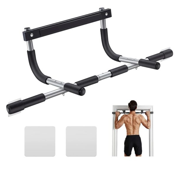 Ally Peaks Pull Up Bar for Doorway | Thickened Steel Max Limit 440 lbs Upper Body Fitness Workout Bar| Multi-Grip Strength for Doorway | Indoor Chin-Up Bar Fitness Trainer for...