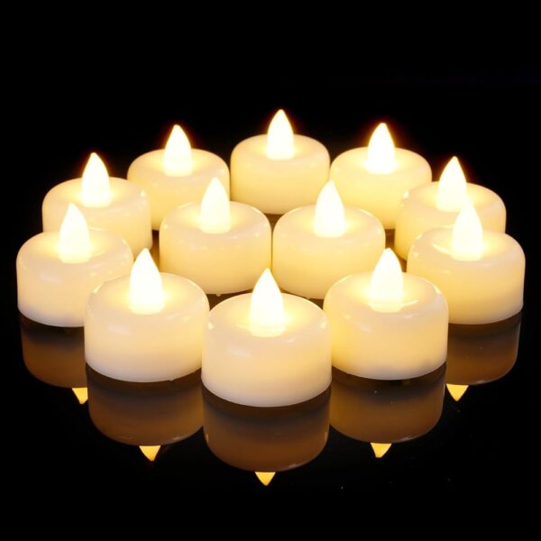 Amagic 12/24/50/100/150Pack Flameless LED Tea Lights Candles Battery Operated, Electric Fake Tealight Candles for Votive, Halloween, Christmas, Home Decor, Wedding, Table Decor...