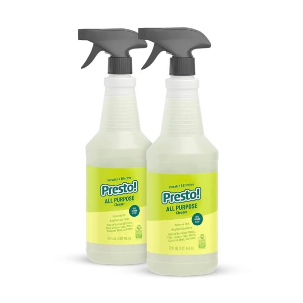 Amazon Brand – Presto! All Purpose Cleaner, Lemon Scent, 32 fl oz, Pack of 2