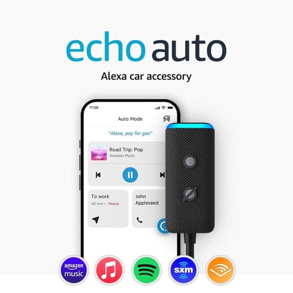 Amazon Echo Auto (2nd Gen, 2022 release) | Add Alexa to your car