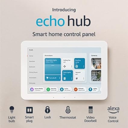 Amazon Echo Hub | 8” smart home control panel with Alexa | Compatible with thousands of devices