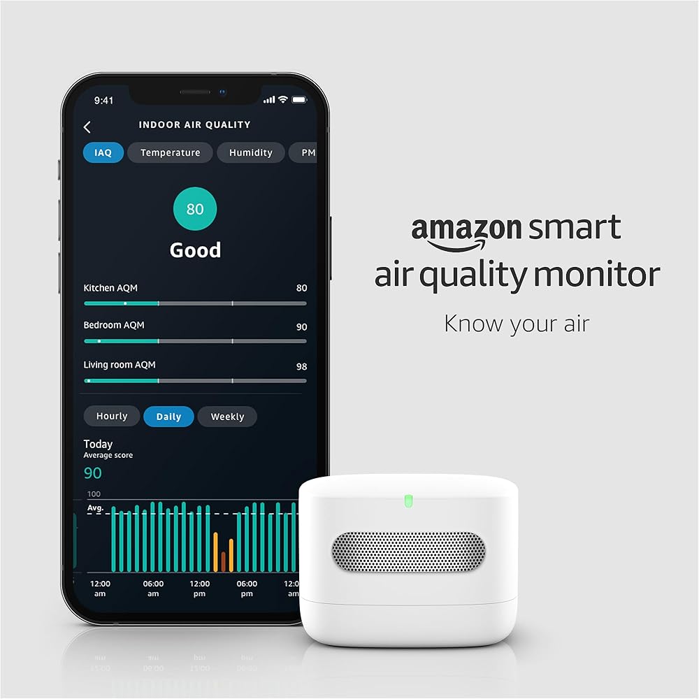 Amazon Smart Air Quality Monitor – Know your air, Works with Alexa