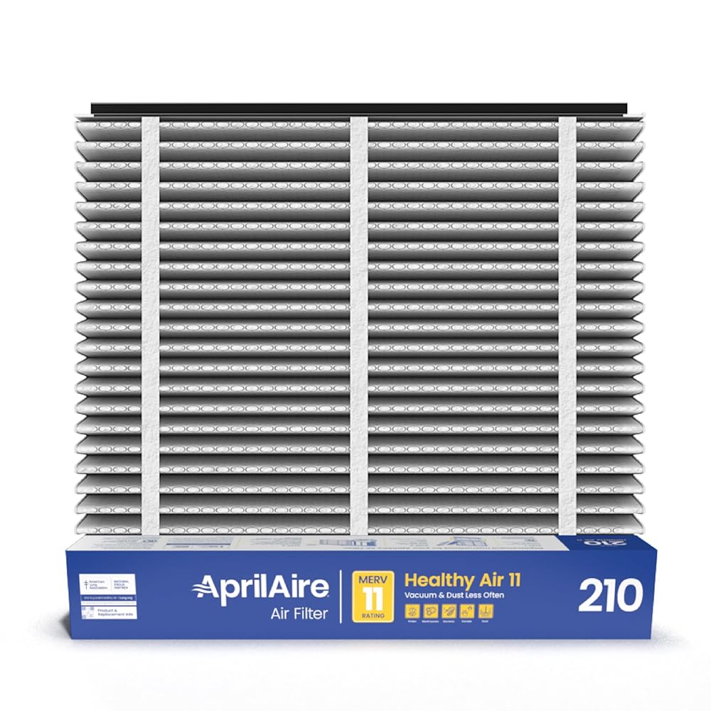 AprilAire 210 Replacement Filter for AprilAire Whole House Air Purifiers - MERV 11, Clean Air & Dust, 20x25x4 Air Filter (Pack of 2)