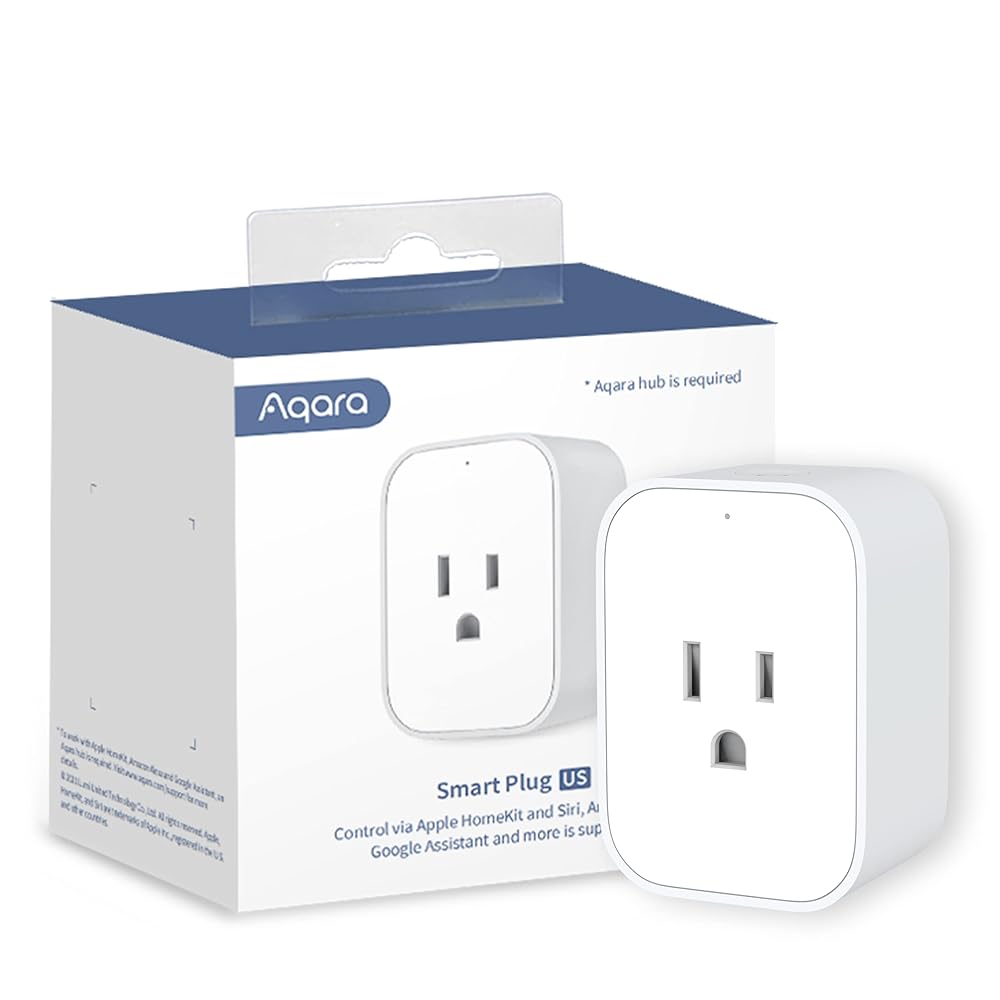 Aqara Smart Plug, REQUIRES AQARA HUB, Zigbee, with Energy Monitoring, Overload Protection, Scheduling and Voice Control capabilities, Works with Alexa, Google Assistant, and...