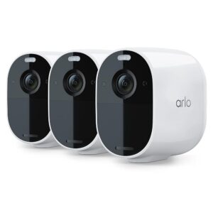 Arlo Essential Spotlight Camera - 3 Pack - Wireless Security, 1080p Video, Color Night Vision, 2 Way Audio, Wire-Free, Direct to WiFi No Hub Needed, Works with Alexa,Motion...