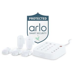 Arlo Home Security System - Alarm System with Wired Keypad Sensor Hub, 5 8-in-1 Sensors & Yard Sign - No Contract Required - DIY Installation - White, SS1501