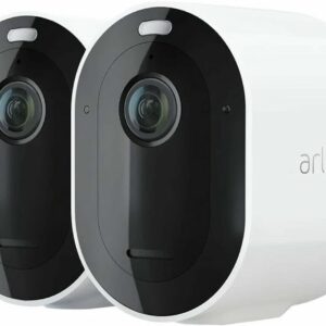 Arlo VMC2230-100NAR Essential Spotlight Wireless Camera (2 Pack) 1080p Video, Color Night Vision, 2 Way Audio, Direct to WiFi No Hub Needed – Certified Refurbished, White (Renewed)