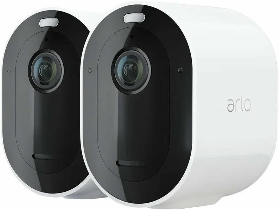 Arlo VMC2230-100NAR Essential Spotlight Wireless Camera (2 Pack) 1080p Video, Color Night Vision, 2 Way Audio, Direct to WiFi No Hub Needed – Certified Refurbished, White (Renewed)