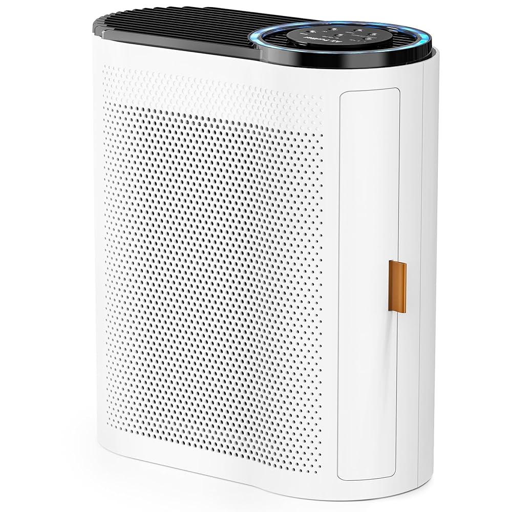 AROEVE Air Purifiers for Home Large Room Up to 1095 Sq Ft Coverage with Air Quality Sensors Impressive Filter Layer with Auto Function for Home, Bedroom, MK04- White