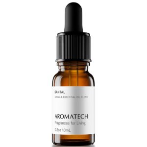 AromaTech Santal Aroma Essential Oil Blend: Luxury Hotel Inspired Aromatherapy with Amber, Vanilla, Cedar & Sandalwood for Ultrasonic Diffusers & Nebulizers - 0.3 fl oz, 10 mL