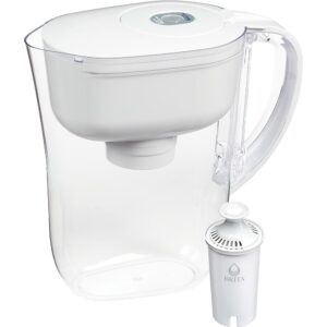 Brita Metro Water Filter Pitcher w/ SmartLight Filter Change Indicator, BPA-Free, Reduces Copper, Cadmium & Mercury Impurities, Lasts 2 Months, Includes 1 Standard Filter, Small...