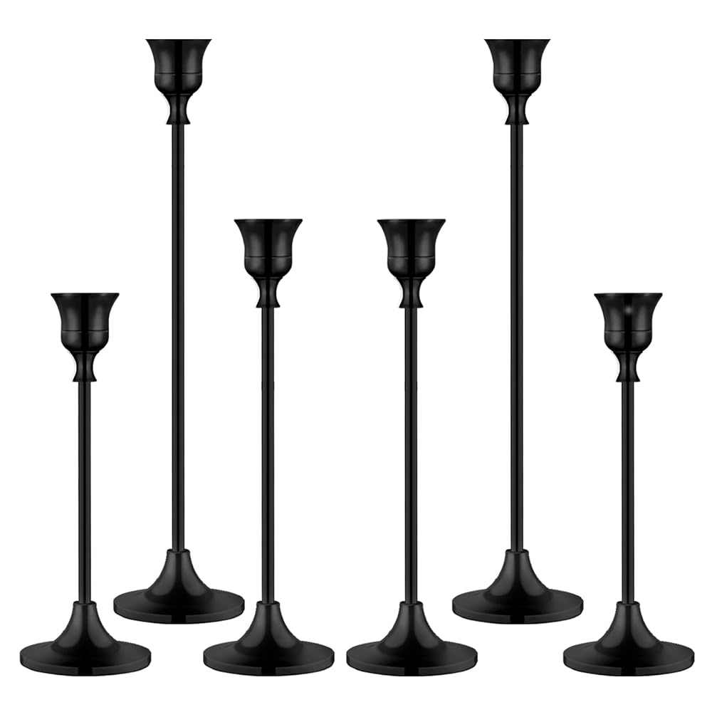 Candlestick Holders,Taper Metal Candle Holder for Candlesticks Black Candelabra Candle Holder Easter Vintage Candle Stick Candle Holder for Fireplace Party Dining Home