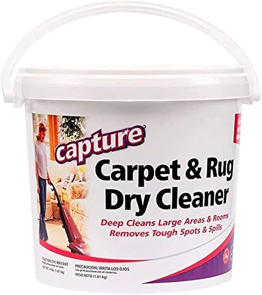 Capture Carpet & Rug Dry Cleaner w/Resealable lid - Home, Car, Dogs & Cats Pet Carpet Cleaner Solution - Strength Odor Eliminator, Stains Spot Remover, Non Liquid & No Harsh...