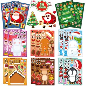 Christmas Stickers for Kids - Cute Stickers Christmas Gift - Christmas Stocking Stuffers for Kids - Christmas Decorations,Christmas Party Favors for Boys and Girls Ages 3 4 5 6 7 8