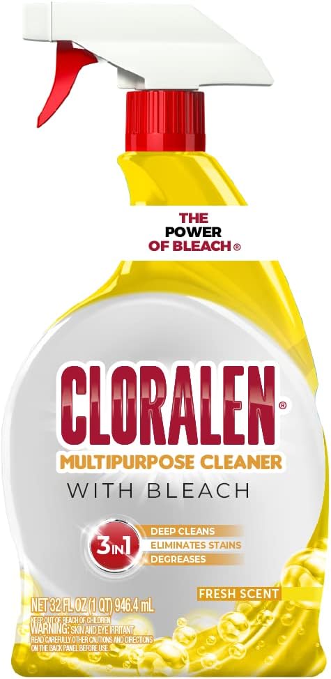 Cloralen - All Purpose Household Cleaning Spray, 3-In-1 High-Performance Multisurface Bathroom And Kitchen Cleaner, With Liquid Bleach - (32 oz)