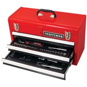 CRAFTSMAN Mechanic Tool Set, 104 Pieces, Includes 20.5” Drawers, 3-Compartments (CMMT45068)