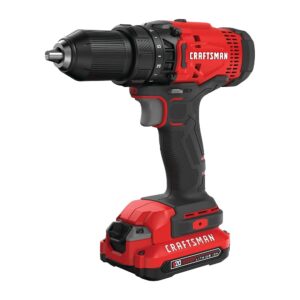 CRAFTSMAN V20 Cordless Drill/Driver Kit, 1/2 inch, Battery and Charger Included (CMCD700C1)