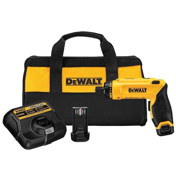 DEWALT 8V MAX Cordless Screwdriver Kit, Gyroscopic, 2 Batteries and Charger Included (DCF680N2)