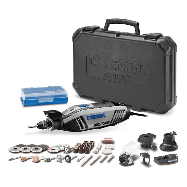 Dremel 4300-5/40 High Performance Rotary Tool Kit with LED Light- 5 Attachments & 40 Accessories - Ideal for Grinding, Cutting, Wood Carving, Sanding, and Engraving