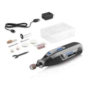 Dremel Lite 7760 N/10 4V Li-Ion Cordless Rotary Tool, Variable Speed Multi-Purpose Kit, USB Charging, Easy Accessory Changes - Perfect For Light-Duty DIY & Crafting, Sanding,...