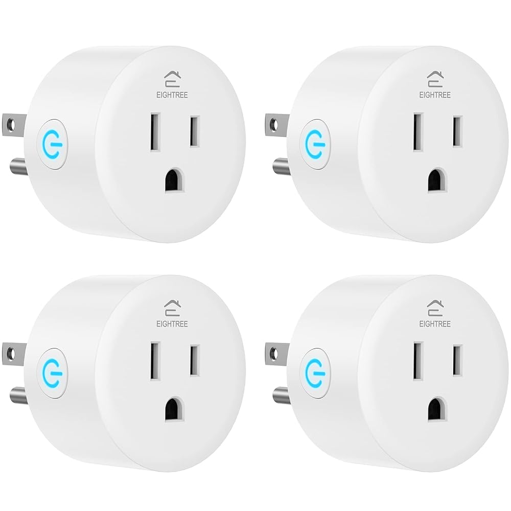 EIGHTREE Smart Plug, Smart Home WiFi Outlet Compatible with Alexa & Google Home, Smart Socket with Remote Control & Timer Function, 2.4GHz WiFi Only