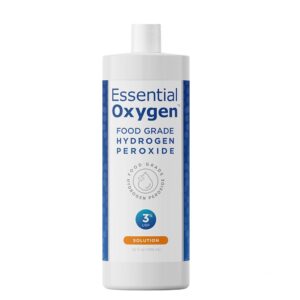 Essential Oxygen Food Grade Hydrogen Peroxide 3%, Natural Cleaner, Refill, 32 Fl Oz