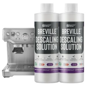 Essential Values Descaling Solution Compatible with Breville - Coffee Pot Cleaner and Descaler - Descaler Specially Formulated for Breville Coffee Machines 12 Month Supply 2-Pack