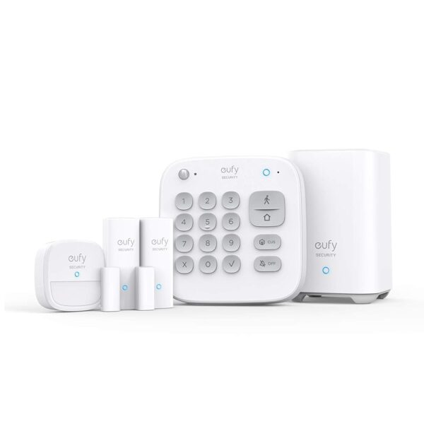 eufy Security 5-Piece Home Alarm Kit, Home Security System, Keypad, Motion Sensor, 2 Entry Sensors, Home Alarm System, Control from The App, Links with eufyCam, Optional 24/7...