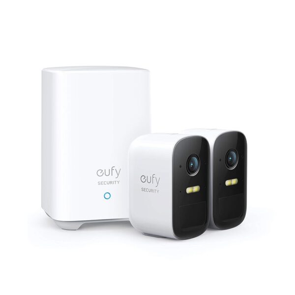 eufy Security, eufyCam 2C 2-Cam Kit, Security Camera Wireless Outdoor, Home Security System, HomeKit Compatibility, 1080p HD, IP67, Night Vision, Motion Only Alert, No Monthly Fee