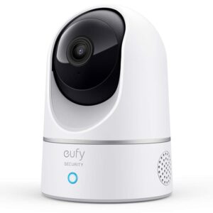 eufy Security Indoor Cam E220, Camera for home Security, Pan & Tilt, Dog/Pet Camera, 2K Wi-Fi Plug-in, Motion Tracking, Motion Only Alerts, Night Vision, HomeBase 3 Compatible,...