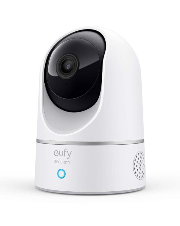 eufy Security Indoor Cam E220, Camera for home Security, Pan & Tilt, Dog/Pet Camera, 2K Wi-Fi Plug-in, Motion Tracking, Motion Only Alerts, Night Vision, HomeBase 3 Compatible,...