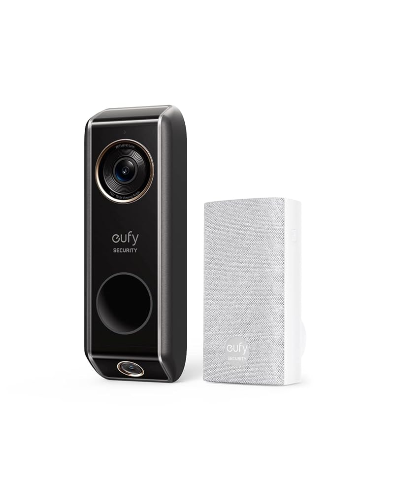 eufy Security Video Doorbell (Wired) S330 with Chime, Dual Cam, Delivery Guard, Security Camera, 2K with HDR, No Monthly Fee, 16-24V, 30VA, homebase NOT Supported, Motion Only...