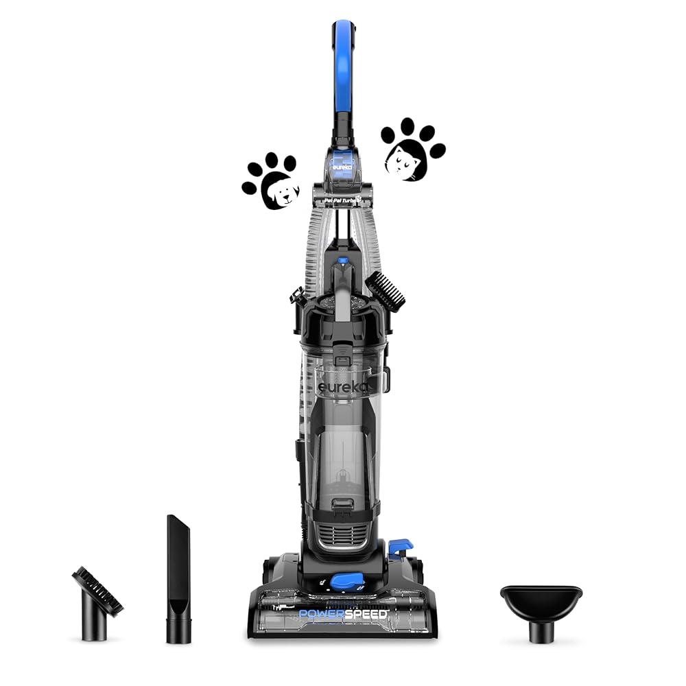 Eureka PowerSpeed Bagless Upright Vacuum Cleaner, Pet Turbo, Black