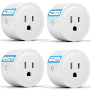 ExIoTy Smart Plug, Works with Alexa Only, Simple Setup with One Voice Command, Voice Control, Remote Control, Timer & Schedule & Group Controller, Bluetooth Mesh Outlet, Alexa...