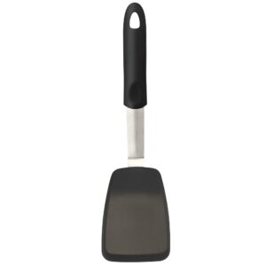 Flexible Silicone Spatula, Turner, Rubber Cookie Spatula for Flipping Eggs, Burgers, Crepes and Fish, Non-Stick & 600F Heat-Resistant, Essential Kitchen Cooking Utensils, Small