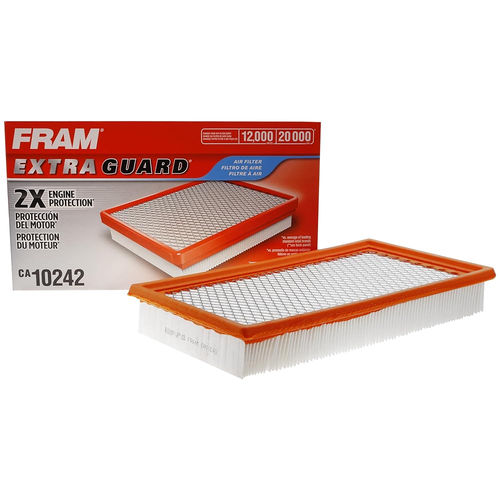 FRAM Extra Guard CA10242 Replacement Engine Air Filter for Select Ford, Lincoln, Mazda, and Mercury Models, Provides Up to 12 Months or 12,000 Miles Filter Protection