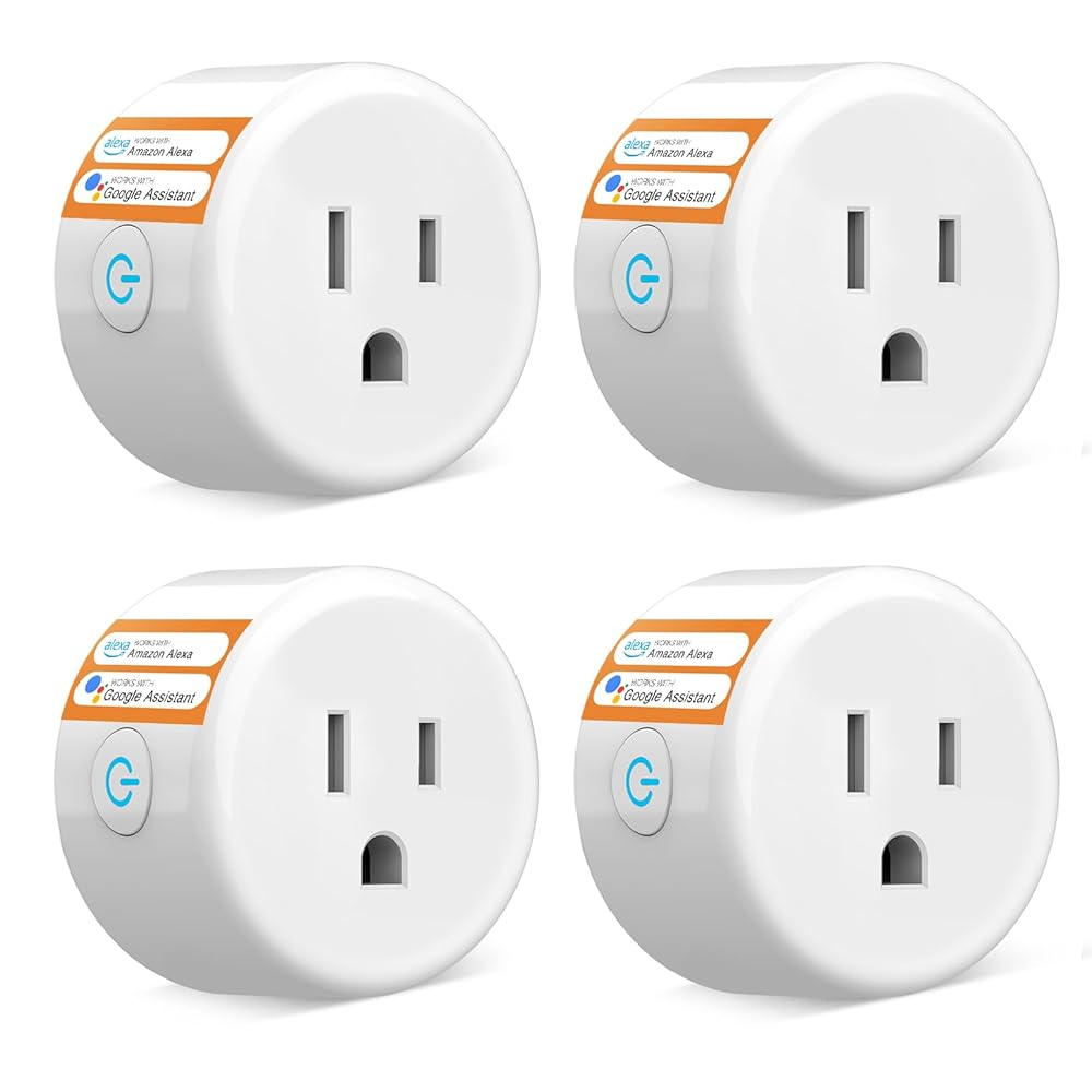 GHome Smart Mini Smart Plug, WiFi Plug Outlet Timer Smart Socket Works with Alexa and Google Home, APP Control, No Hub Required, ETL FCC Listed, 2.4GHz WiFi Only