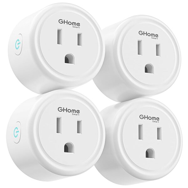 GHome Smart Plug 5GHz, 15A WiFi Smart Plugs That Work with Alexa and Google Home, Smart Home WiFi Outlet with Remote Control and Timer ,5GHz&2.4GHz Wi-Fi Compatible, ETL FCC...