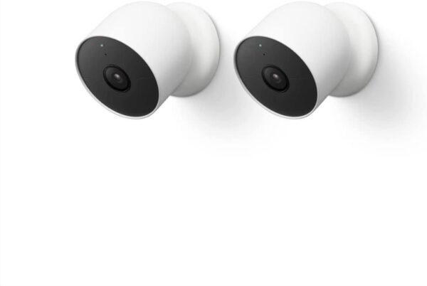 Google Nest Cam Outdoor or Indoor, Battery - 2nd Generation - 2 Count (Pack of 1)