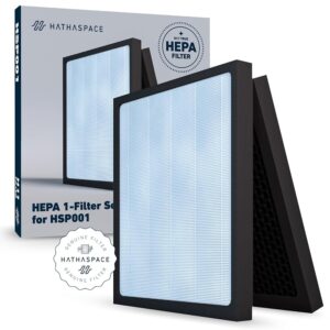 HATHASPACE Air Purifier Hepa Filter Replacement - Certified Filters for HSP001 Smart Purifiers - Easy to Install, Improved Air Quality - H11 True HEPA, 1 Pack