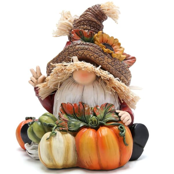 Hodao Fall Thanksgiving Pumpkin Gnomes Decorations Handmade Swedish Tomte Gnomes Elf for Fall Thanksgiving Decor Gift - Fall Thanksgiving Party Home Gnomes Decor - Thanksgiving...