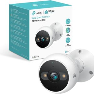 Kasa Smart 2K QHD Security Camera Outdoor Wired, IP65, Starlight Sensor & 98Ft Night Vision, Motion/Person Detection, 2 Way Audio w/Siren, Cloud/SD Card Storage, Alexa &Google...