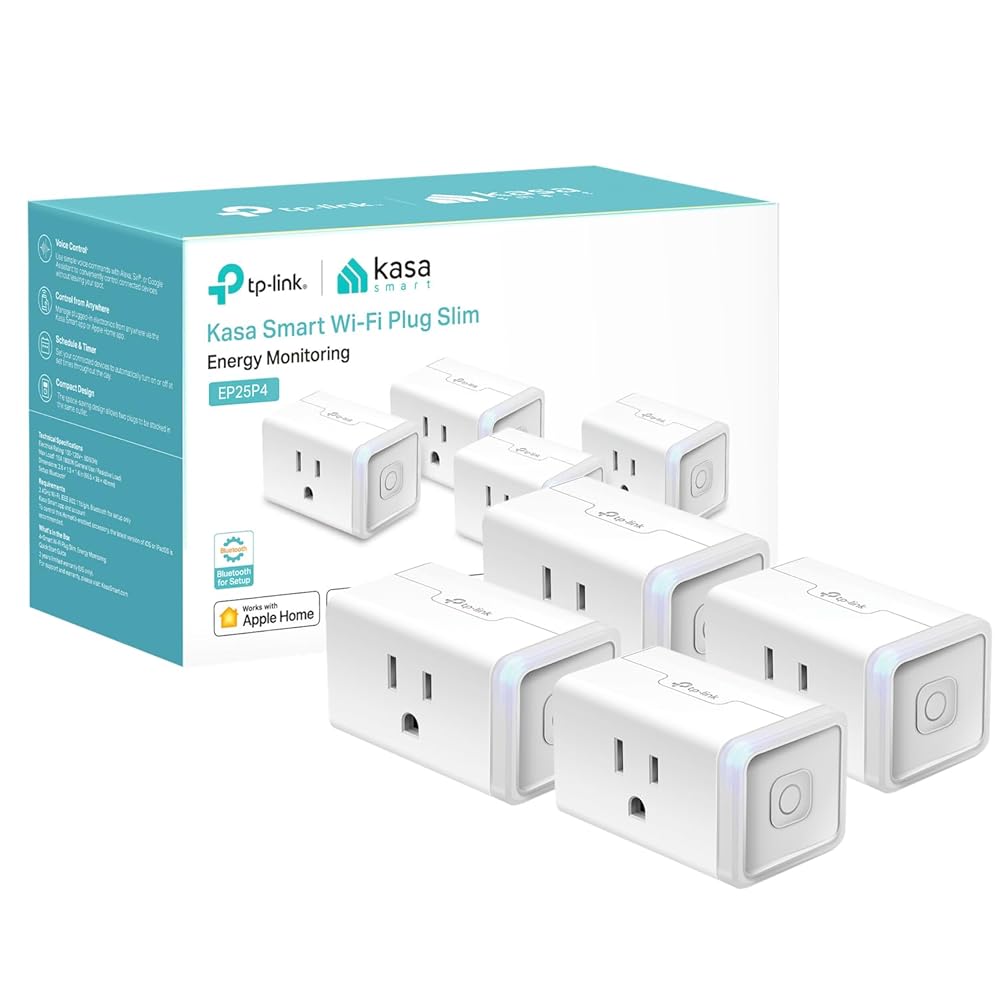 Kasa Smart Plug Mini 15A, Apple HomeKit Supported, Smart Outlet Works with Siri, Alexa & Google Home, UL Certified, App Control, Scheduling, Timer, 2.4G WiFi Only, 4 Count (Pack...