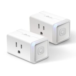 Kasa Smart Plug Mini 15A, Apple HomeKit Supported, Smart Outlet Works with Siri, Alexa & Google Home, UL Certified, App Control, Scheduling, Timer, 2.4G WiFi Only, 2 Count (Pack...