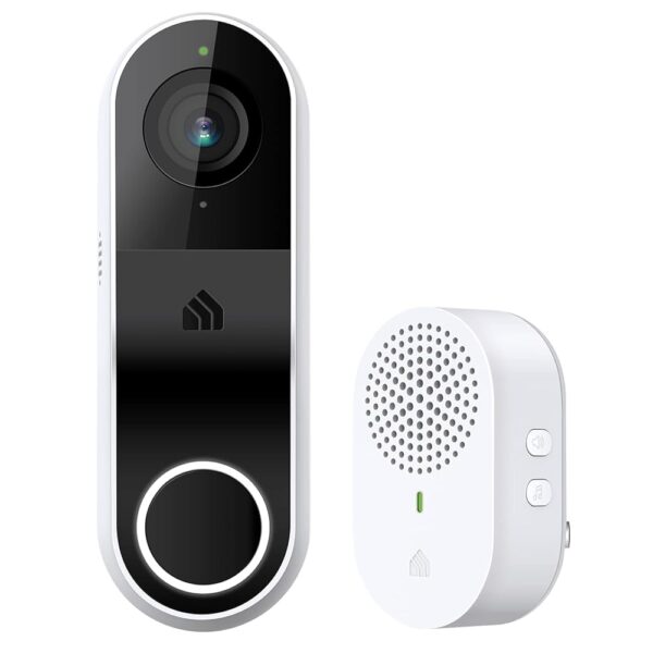 Kasa Smart Video Doorbell Camera Hardwired w/ Chime, 2K Resolution, Always-on Power, Night Vision, 2-Way Audio, Real-Time Notification, Cloud & SD Card Storage, Works w/ Alexa &...